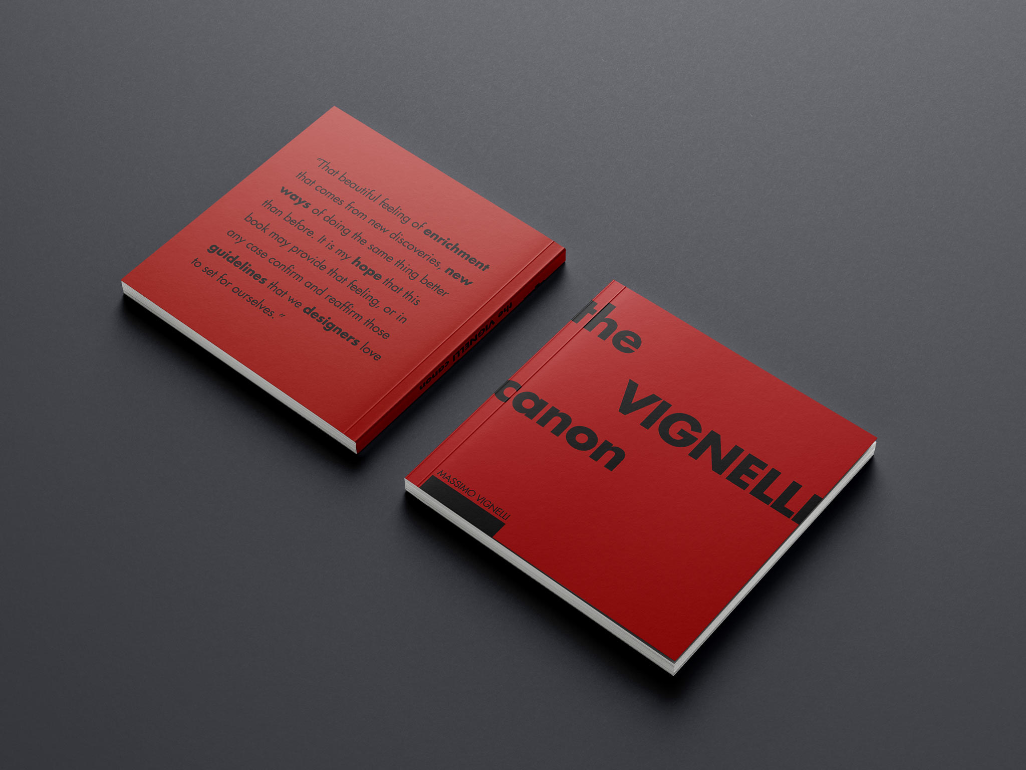 red book cover of the Vignelli Canon by Massimo Vignelli